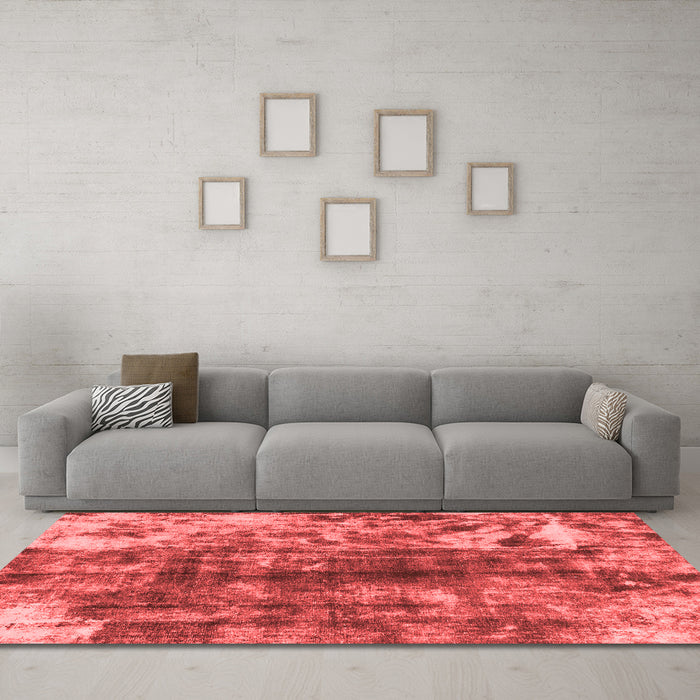 Modern Red Washable Rugs