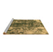 Sideview of Machine Washable Abstract Brown Modern Rug, wshabs849brn