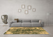 Machine Washable Abstract Brown Modern Rug in a Living Room,, wshabs849brn