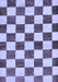Machine Washable Checkered Blue Modern Rug, wshabs84blu