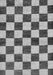 Machine Washable Checkered Gray Modern Rug, wshabs84gry