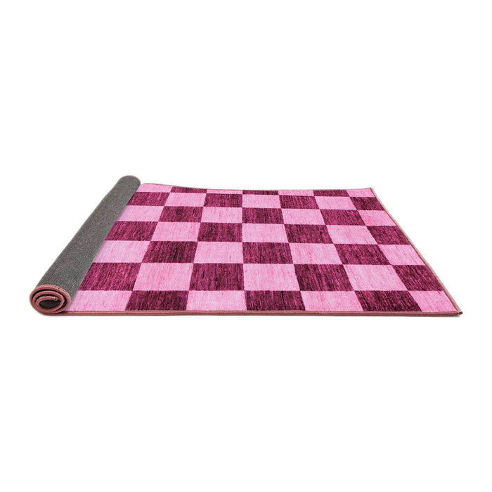 Sideview of Checkered Pink Modern Rug, abs84pnk