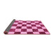 Sideview of Checkered Pink Modern Rug, abs84pnk