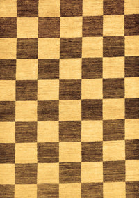 Checkered Brown Modern Rug, abs84brn