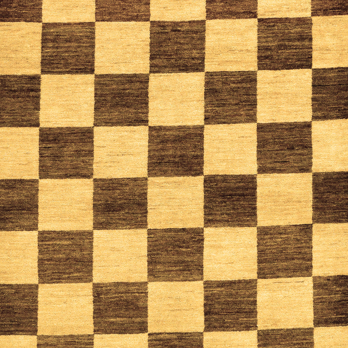 Checkered Brown Modern Rug, abs84brn