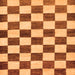 Square Checkered Orange Modern Rug, abs84org