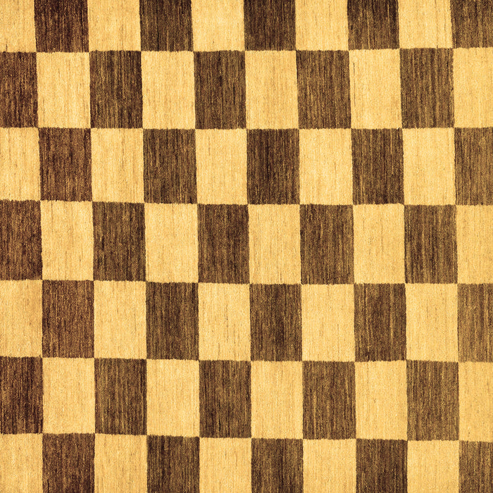 Square Checkered Brown Modern Rug, abs84brn