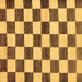 Square Checkered Brown Modern Rug, abs84brn