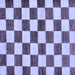 Square Machine Washable Checkered Blue Modern Rug, wshabs84blu