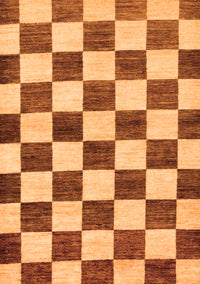 Checkered Orange Modern Rug, abs84org