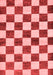 Checkered Red Modern Area Rugs