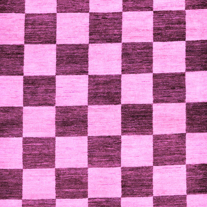 Machine Washable Checkered Purple Modern Area Rugs, wshabs84pur