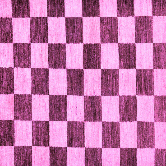 Square Machine Washable Checkered Purple Modern Area Rugs, wshabs84pur