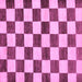 Square Machine Washable Checkered Purple Modern Area Rugs, wshabs84pur