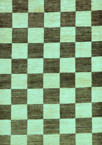 Checkered Light Blue Modern Rug, abs84lblu