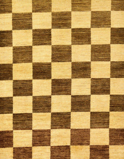 Abstract Bright Gold Yellow Checkered Rug, abs84
