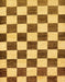 Abstract Bright Gold Yellow Checkered Rug, abs84