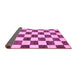 Sideview of Checkered Purple Modern Rug, abs84pur