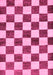 Machine Washable Checkered Pink Modern Rug, wshabs84pnk