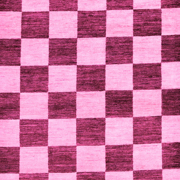 Machine Washable Checkered Pink Modern Rug, wshabs84pnk