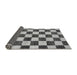 Sideview of Checkered Gray Modern Rug, abs84gry