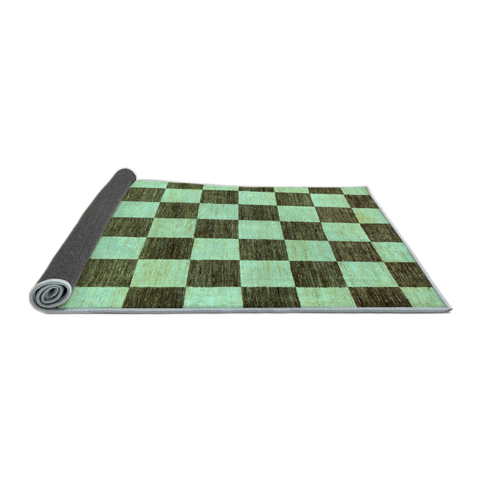 Sideview of Checkered Light Blue Modern Rug, abs84lblu