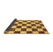 Sideview of Checkered Brown Modern Rug, abs84brn