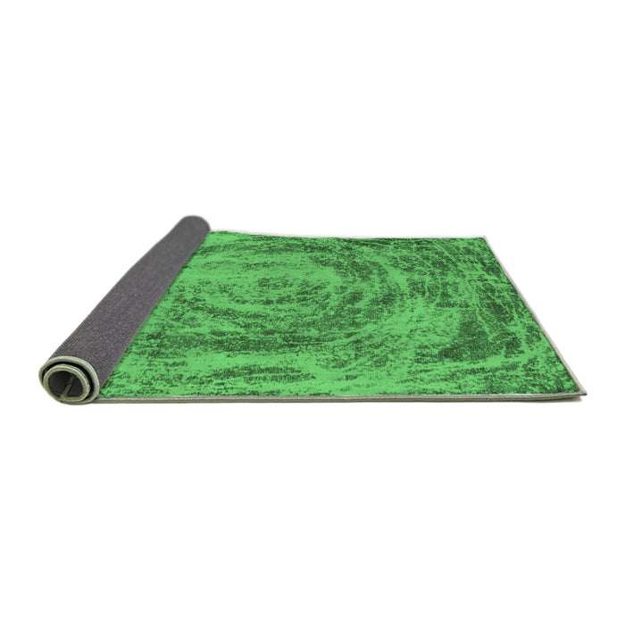 Sideview of Abstract Emerald Green Modern Rug, abs850emgrn