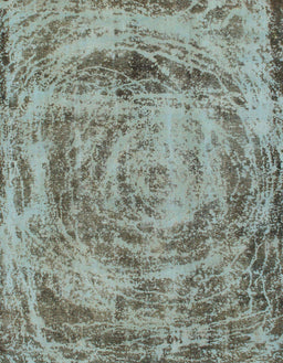 Abstract Dark Sea Green Modern Rug, abs850