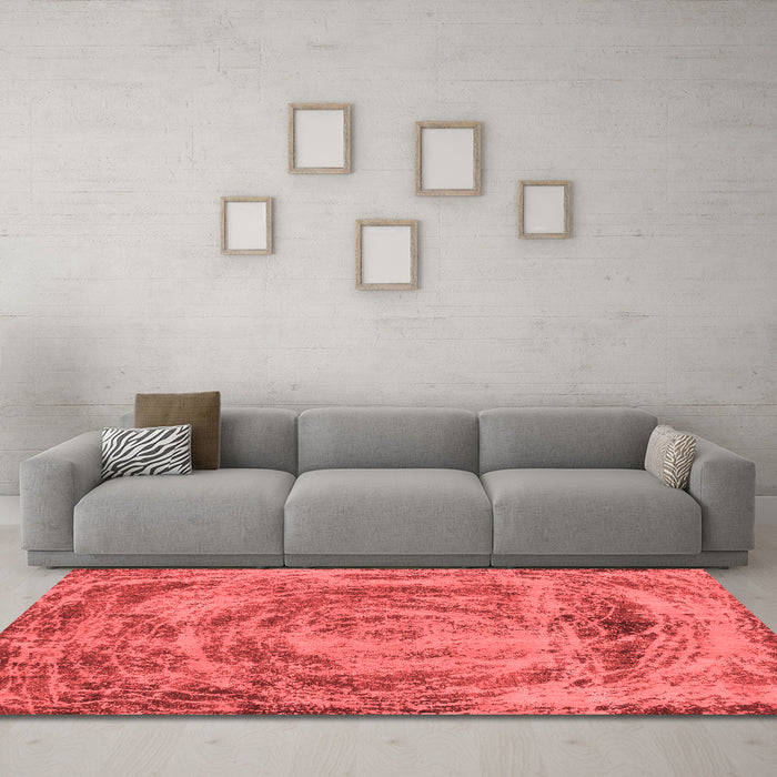 Modern Red Washable Rugs