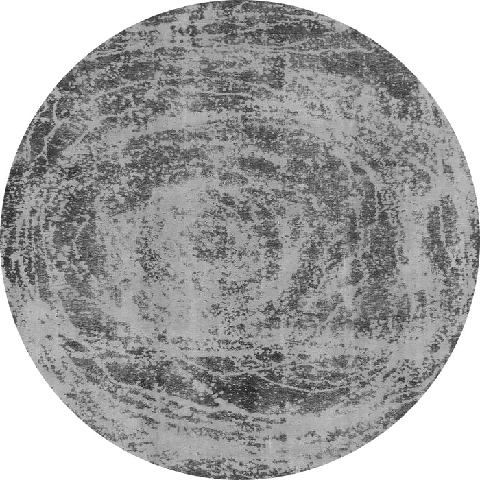 Round Abstract Gray Modern Rug, abs850gry