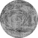 Round Abstract Gray Modern Rug, abs850gry