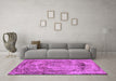 Machine Washable Abstract Pink Modern Rug in a Living Room, wshabs850pnk