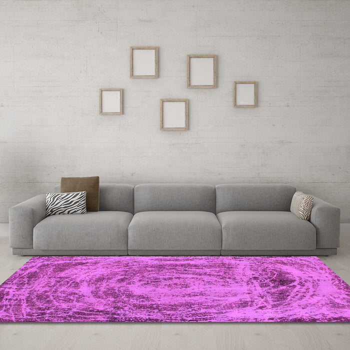 Machine Washable Abstract Pink Modern Rug in a Living Room, wshabs850pnk