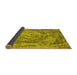 Sideview of Abstract Yellow Modern Rug, abs850yw