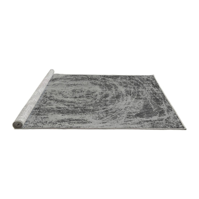 Sideview of Machine Washable Abstract Gray Modern Rug, wshabs850gry