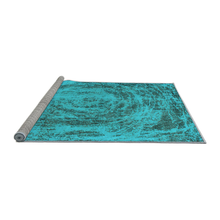 Sideview of Machine Washable Abstract Light Blue Modern Rug, wshabs850lblu