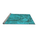 Sideview of Machine Washable Abstract Light Blue Modern Rug, wshabs850lblu