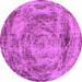 Round Abstract Pink Modern Rug, abs850pnk