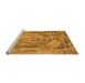 Sideview of Machine Washable Abstract Orange Modern Area Rugs, wshabs850org