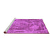 Sideview of Machine Washable Abstract Pink Modern Rug, wshabs850pnk