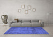 Machine Washable Abstract Blue Modern Rug in a Living Room, wshabs851blu