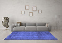 Machine Washable Abstract Blue Modern Rug, wshabs851blu