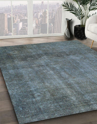 Abstract Light Slate Gray Modern Rug, abs851