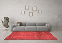 Machine Washable Abstract Red Modern Rug, wshabs851red