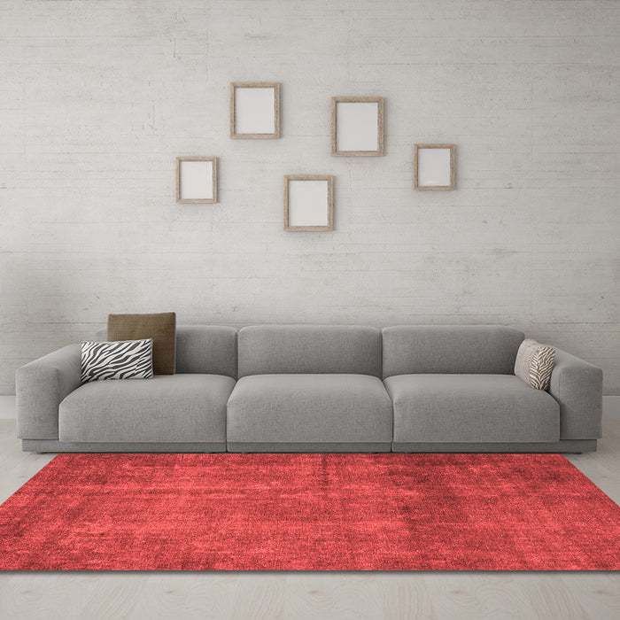 Modern Red Washable Rugs