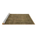 Sideview of Machine Washable Abstract Brown Modern Rug, wshabs851brn