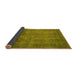 Sideview of Abstract Yellow Modern Rug, abs851yw