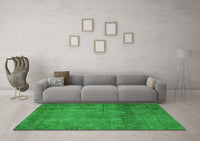 Machine Washable Abstract Green Modern Rug, wshabs851grn