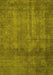 Machine Washable Abstract Yellow Modern Rug, wshabs851yw